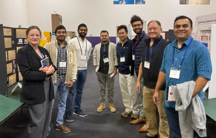 Sachin with the panel of CSEF judges at the fair